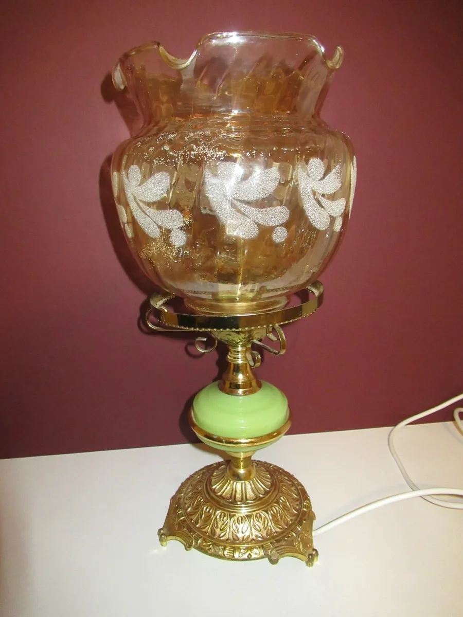 antique vintage art deco lamp shabby rustic retro - Image 3