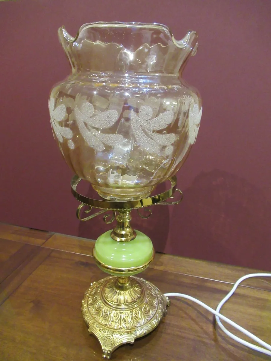 antique vintage art deco lamp shabby rustic retro - Image 4