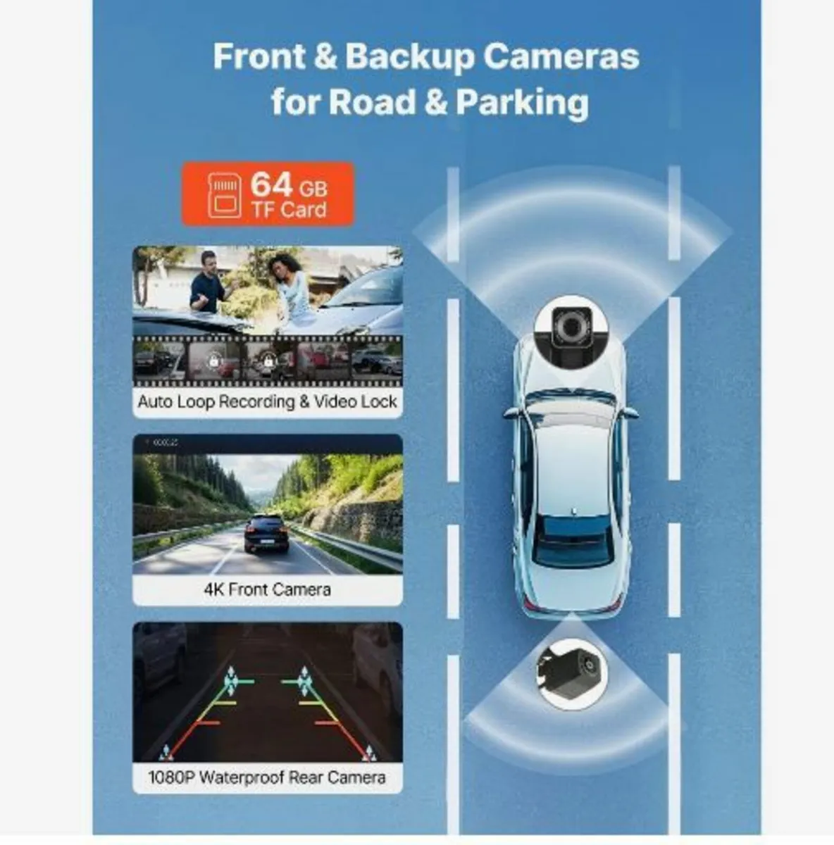 Wireless Car Stereo, 254 mm HD Portable Radio Touc - Image 3