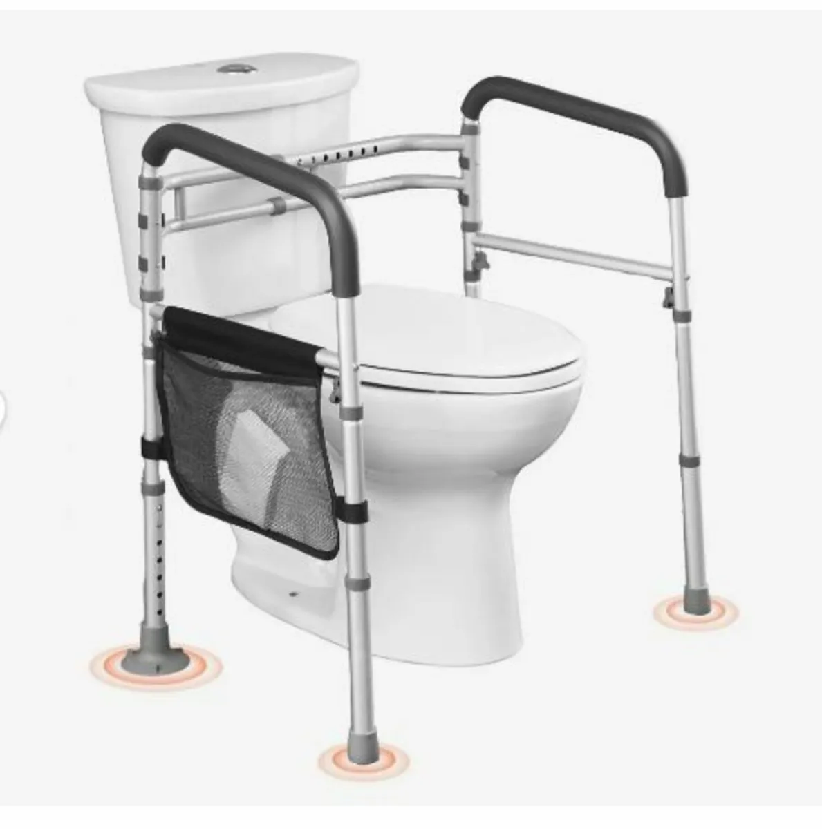 Toilet Safety Rail, 300 LBS Foldable Toilet Seat - Image 1