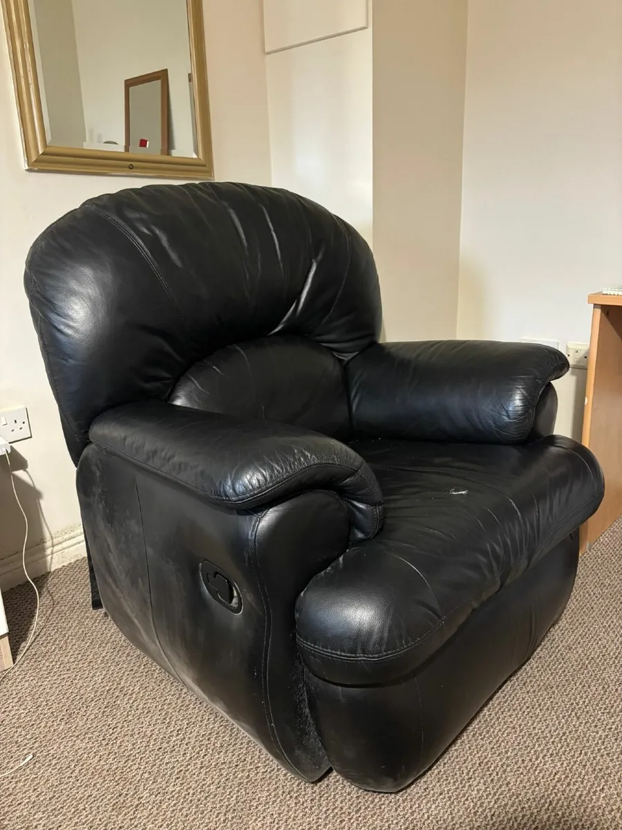 Leather Recliner Armchairs – Set of 2 - Image 1