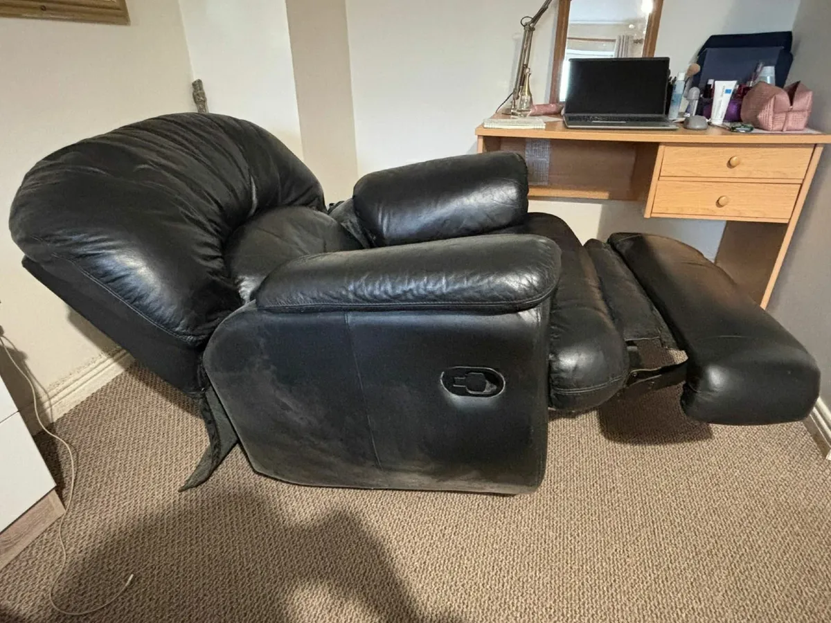 Leather Recliner Armchairs – Set of 2 - Image 3
