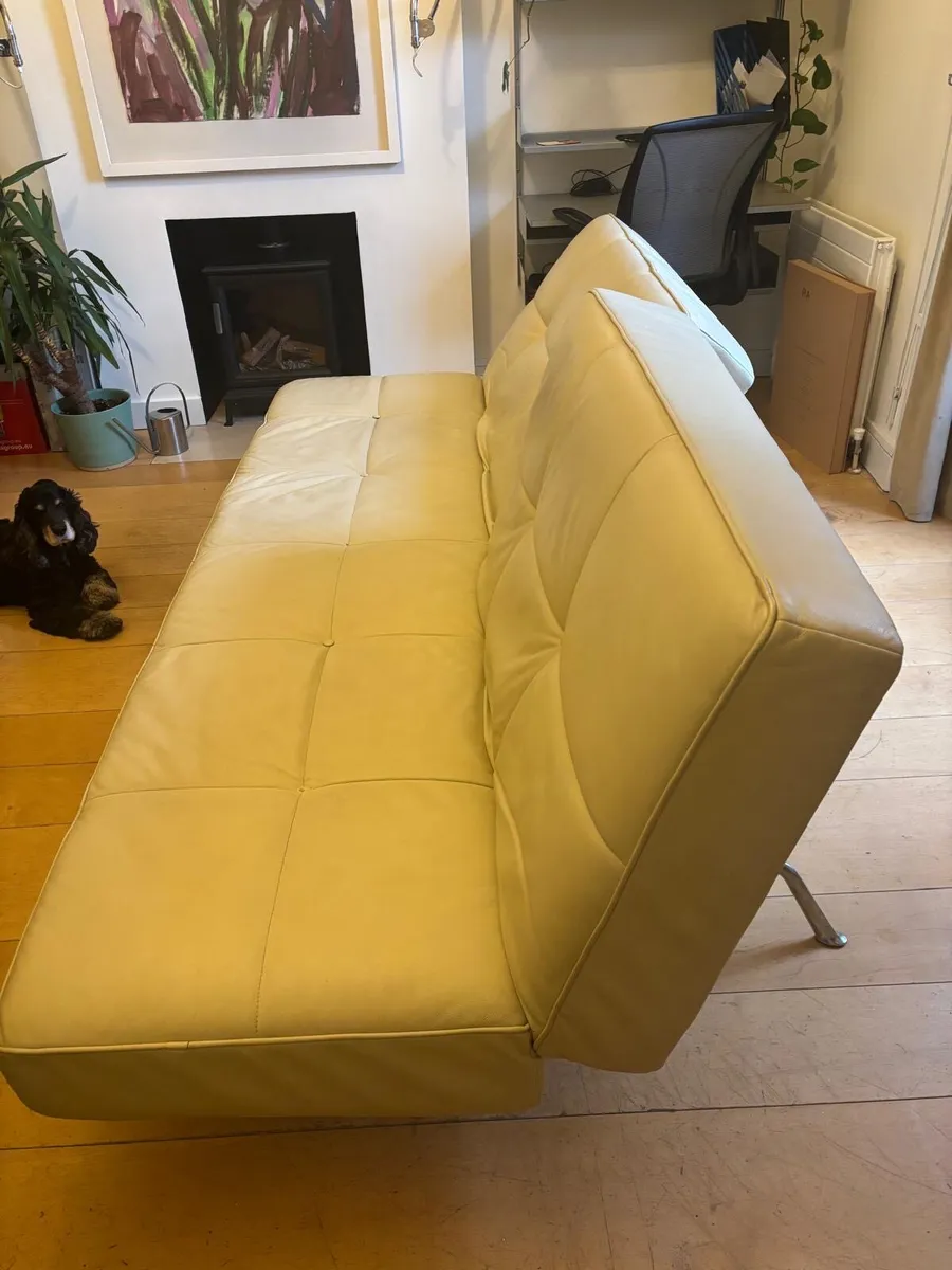 Ligne Roset Smala Cream Beige Vegan Leather Sofa - Image 2