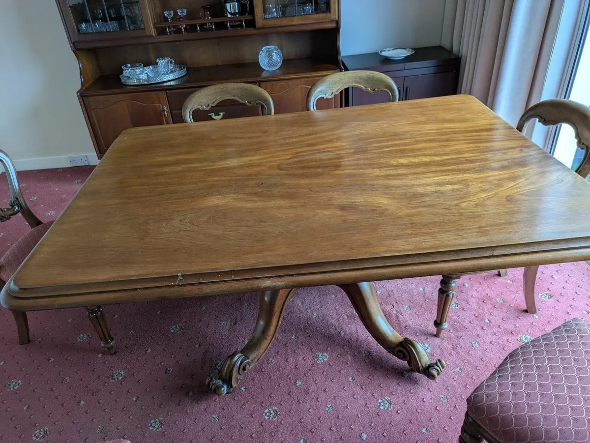 Antique table and chairs - Image 1