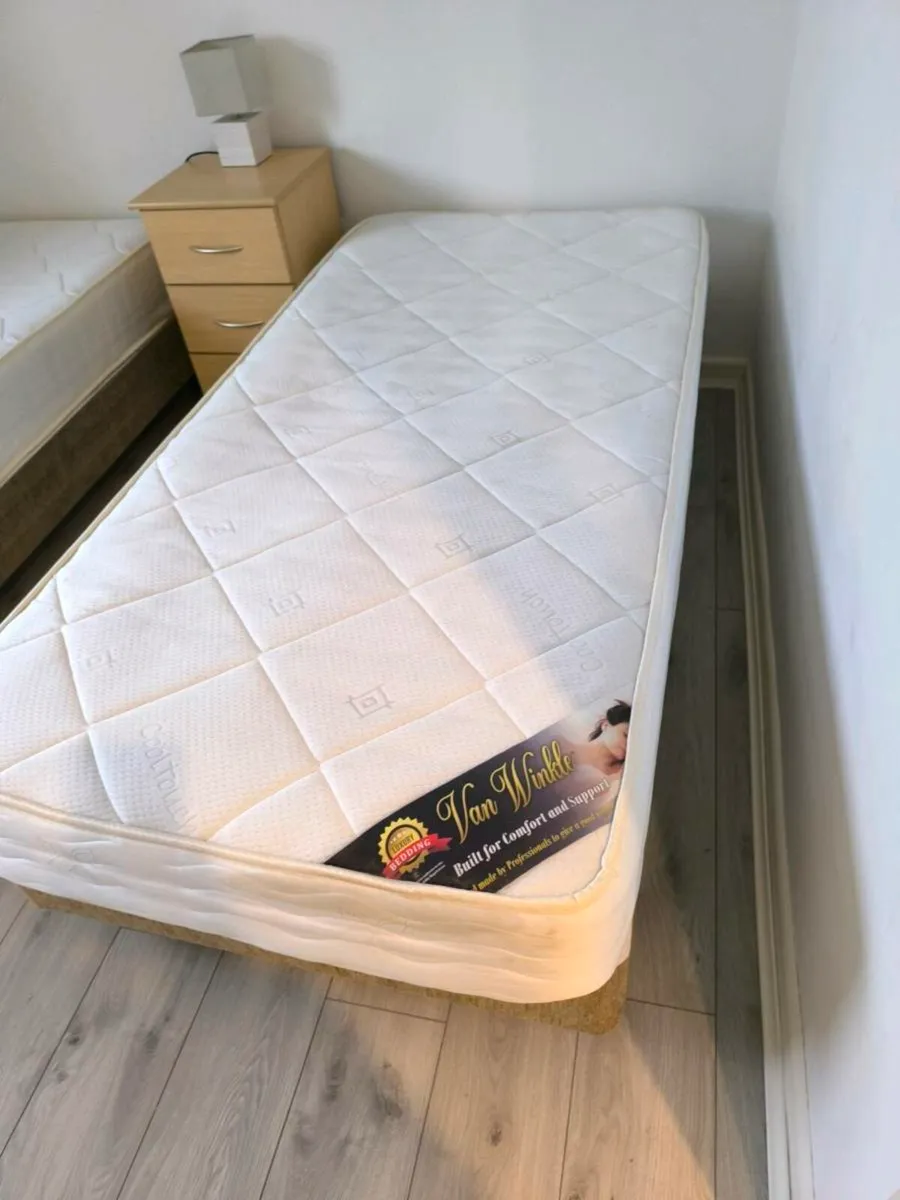 Two Single Divan Beds (3ft) + Mattresses + 3-Drawe - Image 2