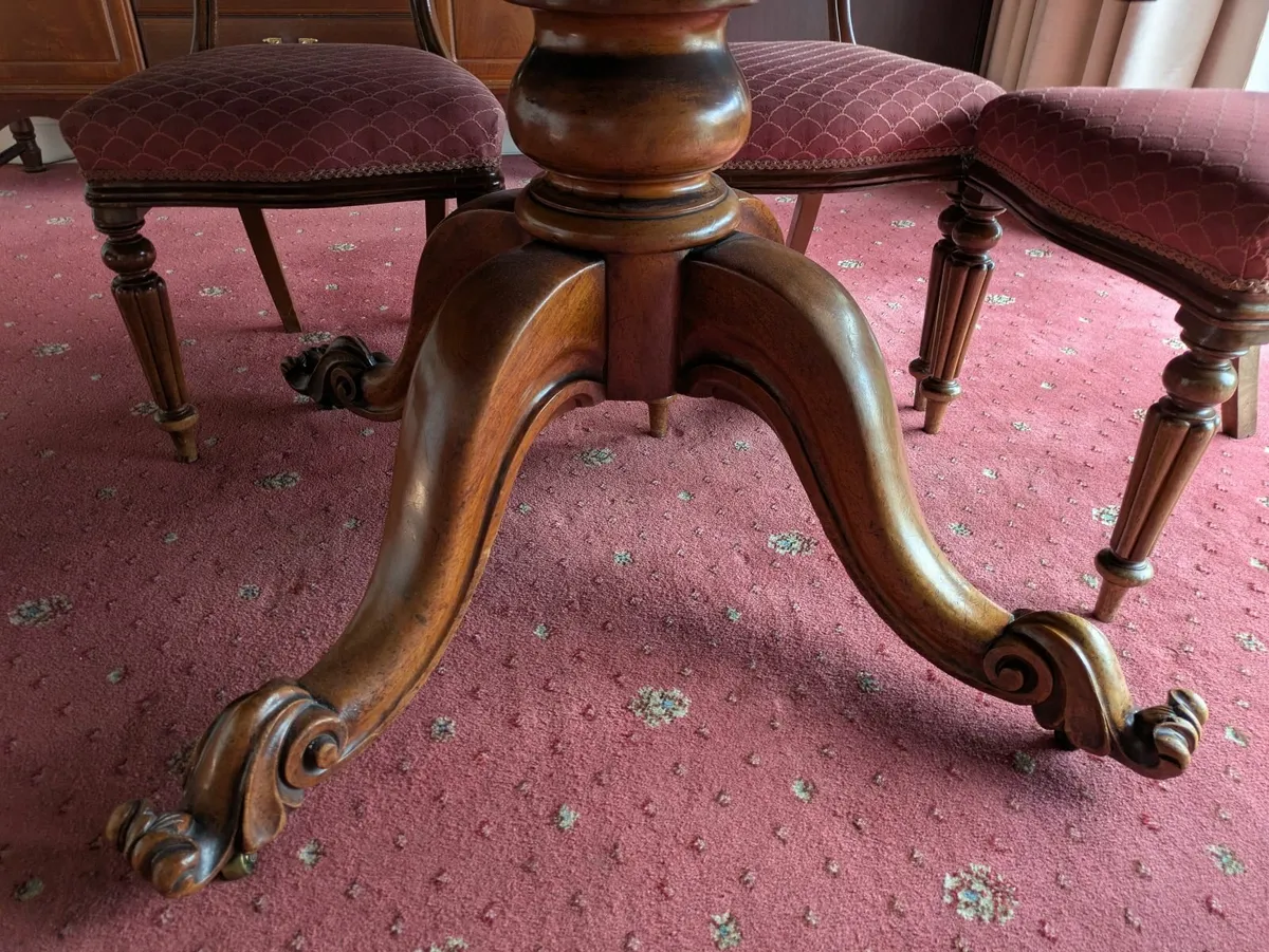 Antique table and chairs - Image 2