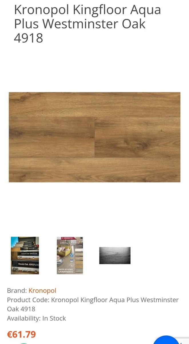 Krono king floor plus wide plank westminster oak - Image 1