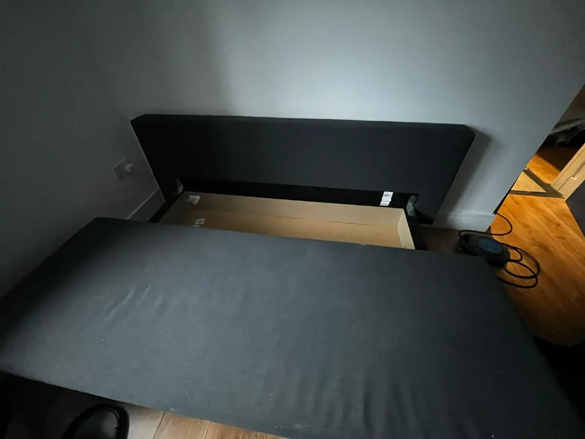 3-seater sofa bed (Grey) - Image 3