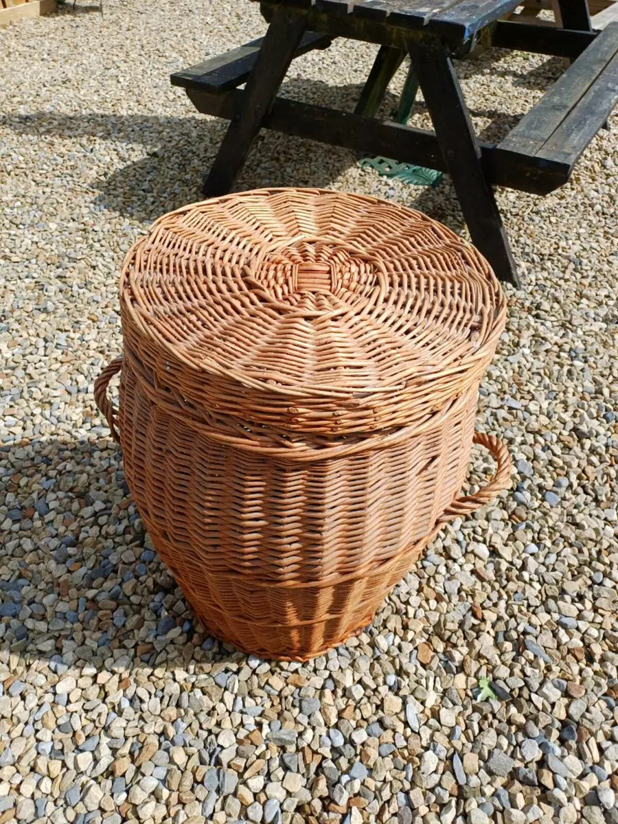 Vintage Wicker Storage Basket - Image 2