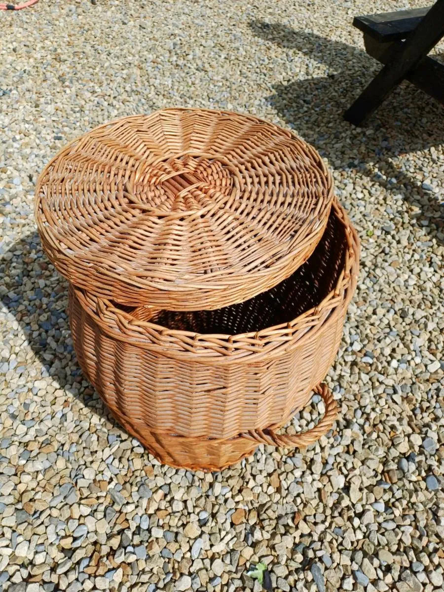 Vintage Wicker Storage Basket - Image 3