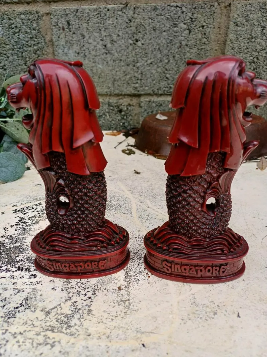 Vintage Merlion Sealion Statues - Image 2