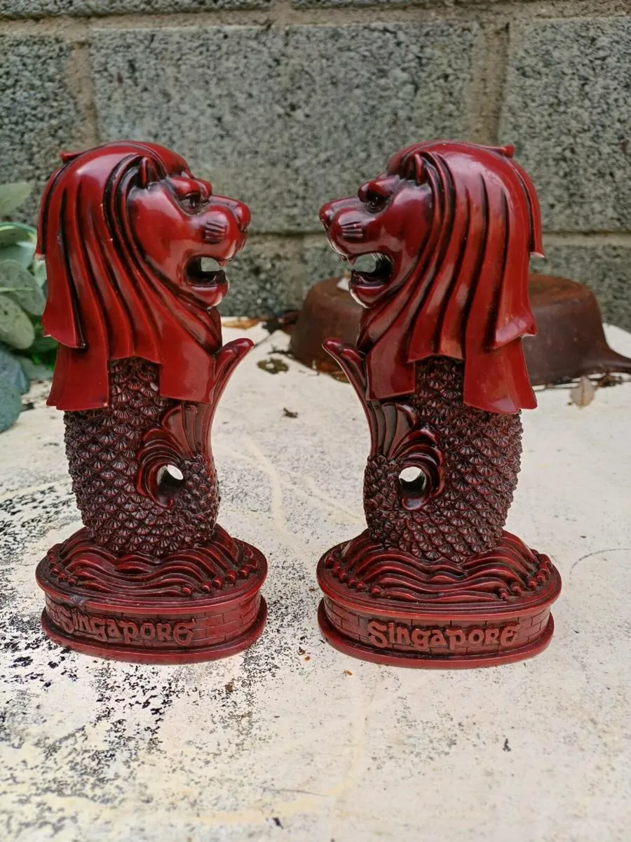 Vintage Merlion Sealion Statues - Image 4