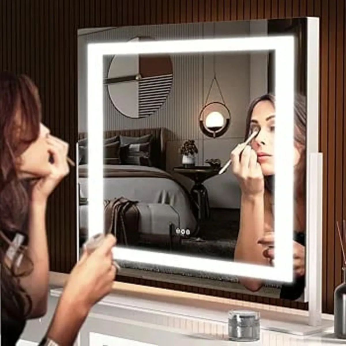 Vanity Mirror with Lights, 58 x 48cm LED Makeup Mi - Image 3