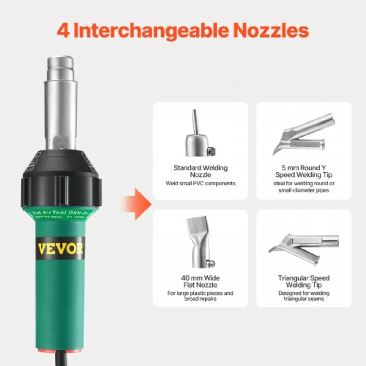 Hot Air Plastic Welder 1600W PVC TPO Vinyl Heat Gu - Image 4