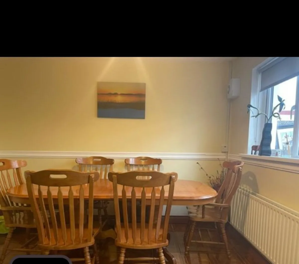 Extended Dinning Table and chairs No lower den150 - Image 1