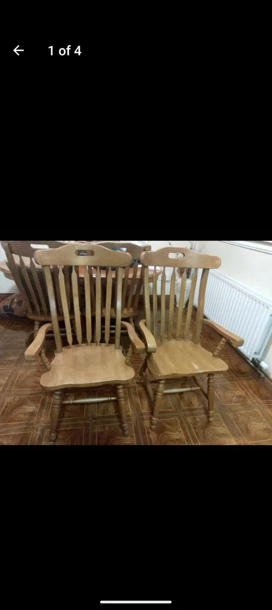 Extended Dinning Table and chairs No lower den150 - Image 4