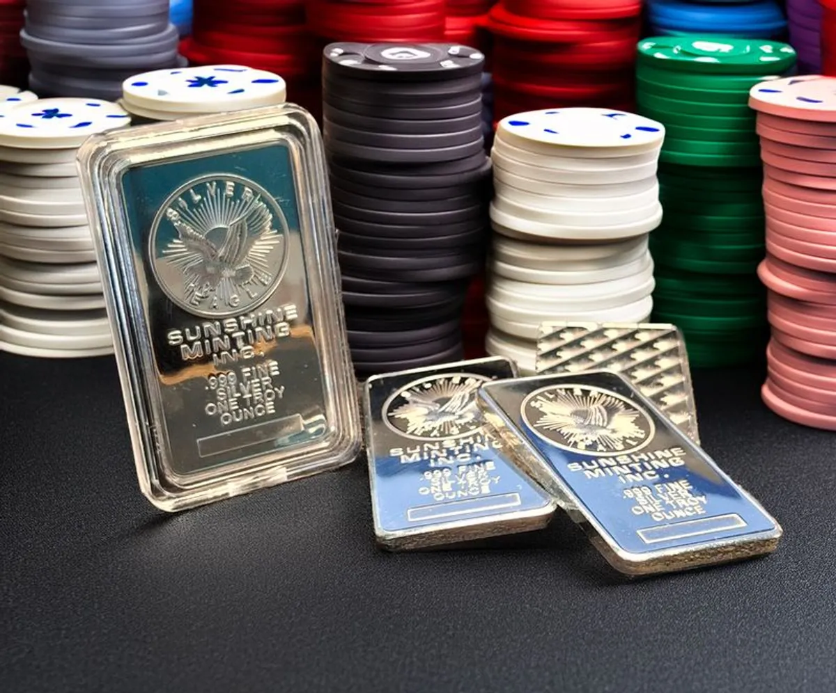 1 oz Silver Bars (Plated) - Image 1