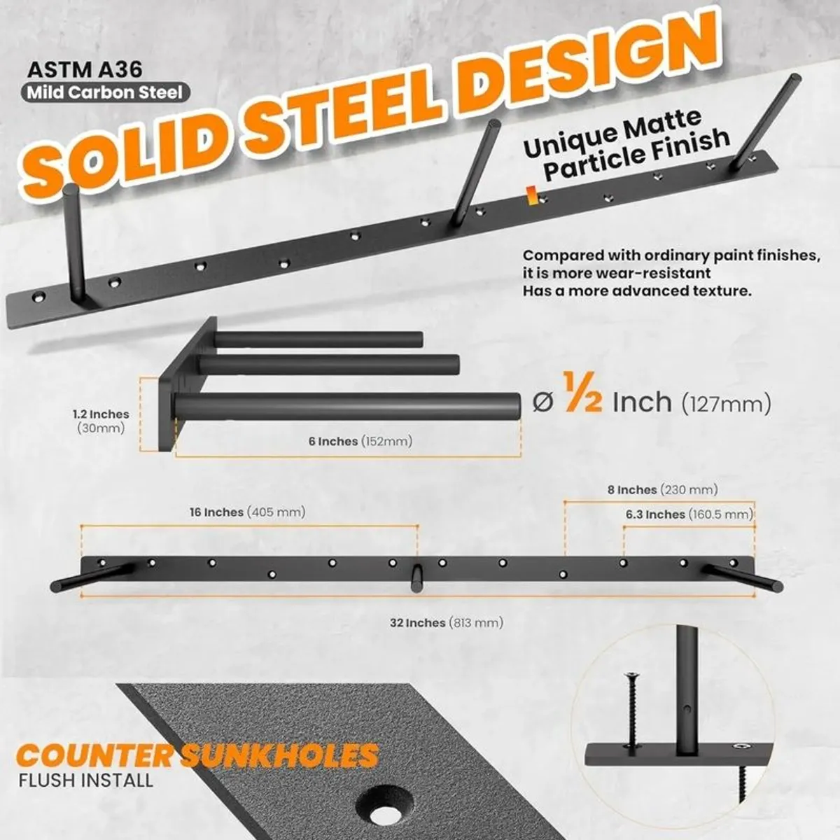 Floating Invisible Shelf Bracket 32" Steel - Image 3