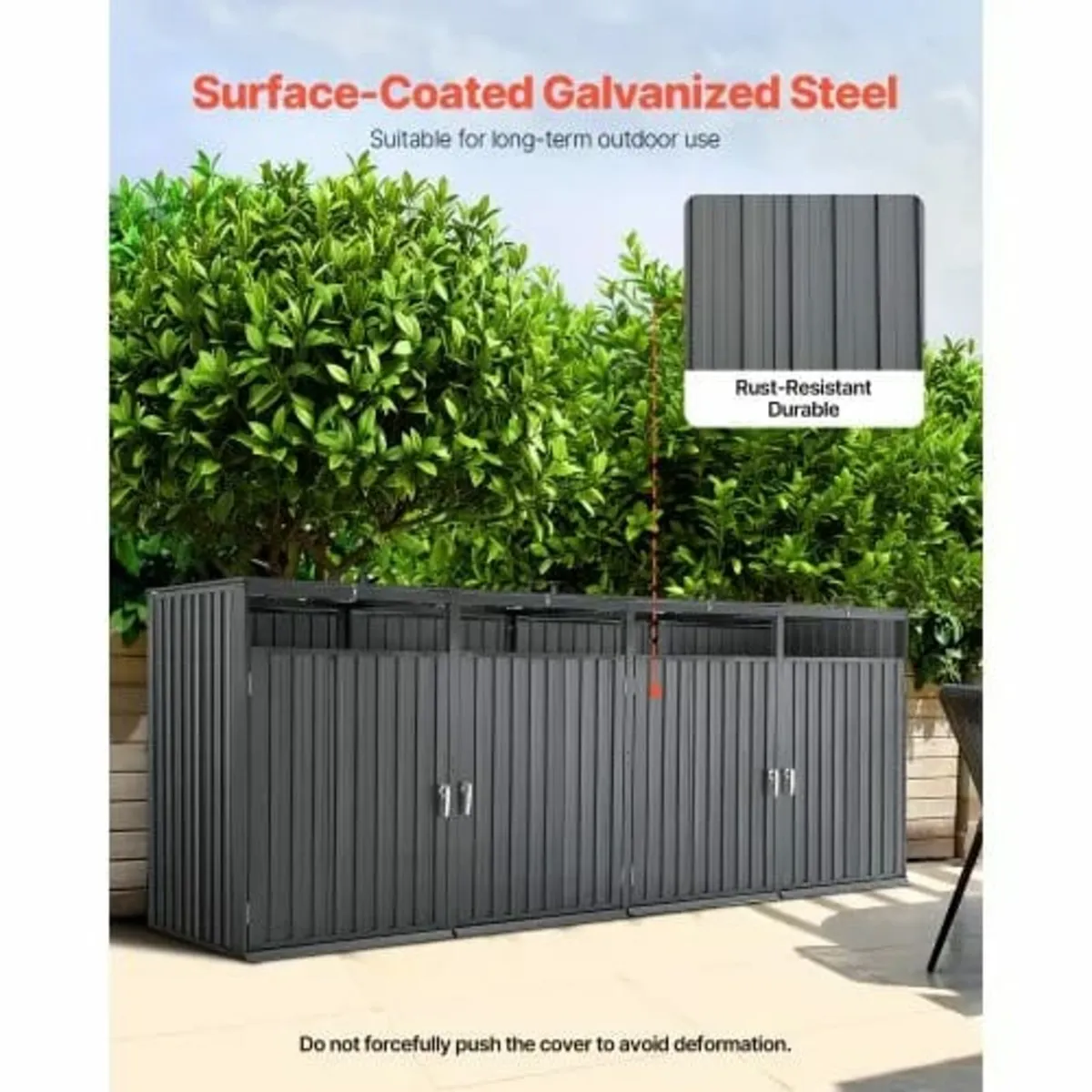 Trash Can Storage, 4 x 52.79 Gal Trash Bin Storage - Image 3