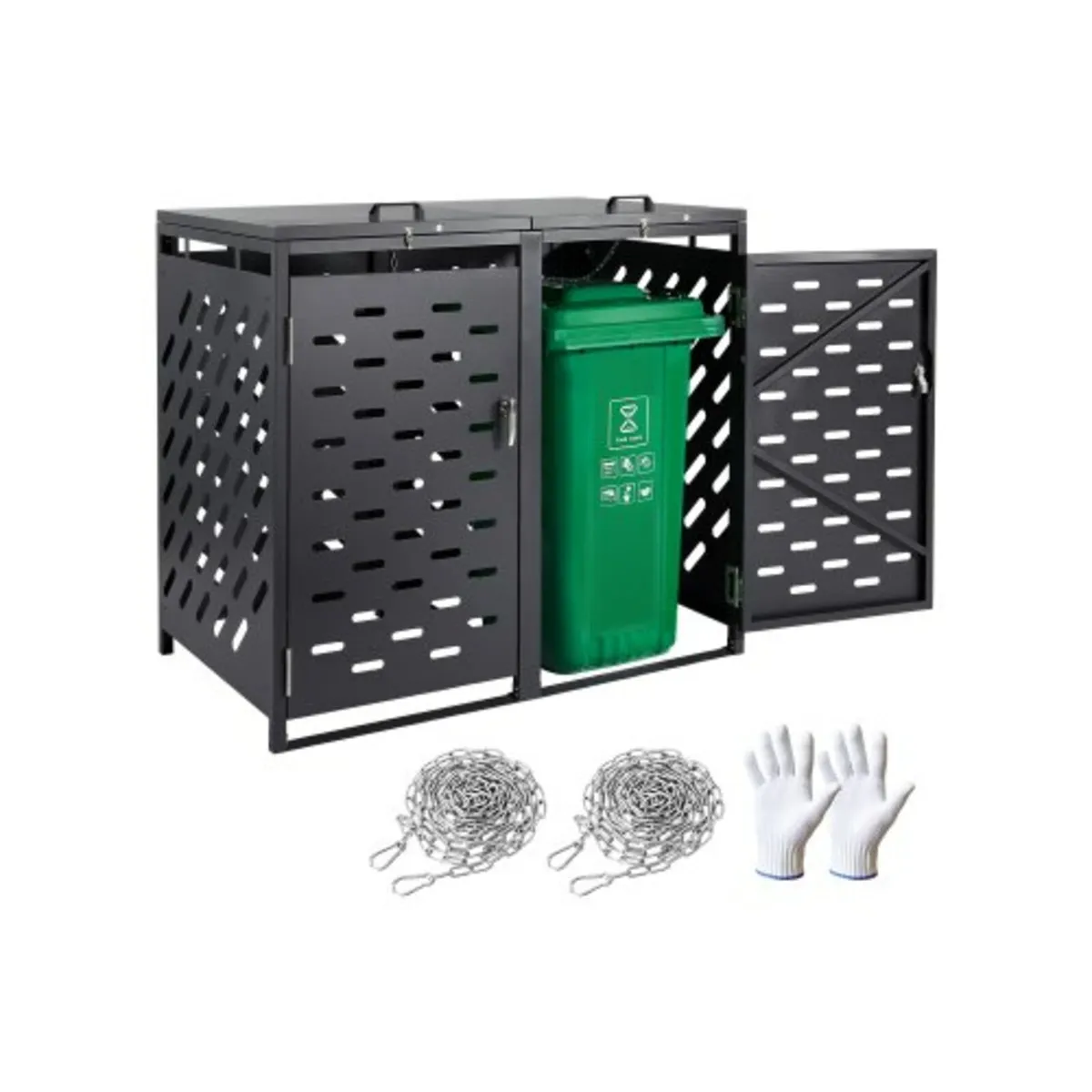 Trash Can Storage, 2 x 52.79 Gal Trash Bin Storage - Image 1