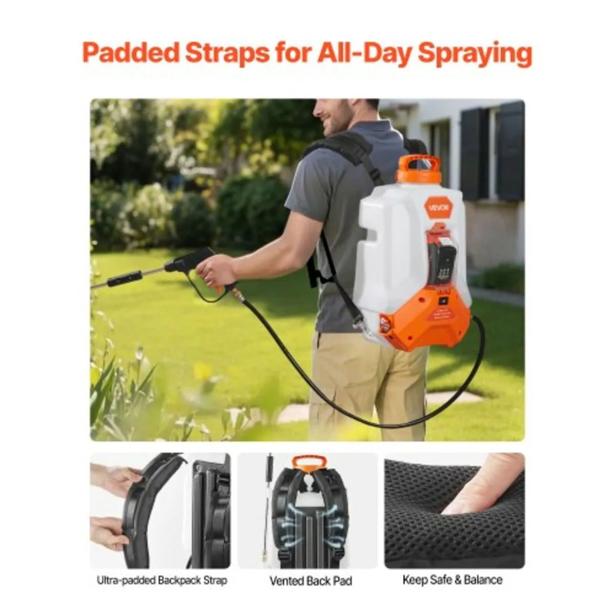 Battery Powered Backpack Sprayer, 16L Electric Bac - Image 2
