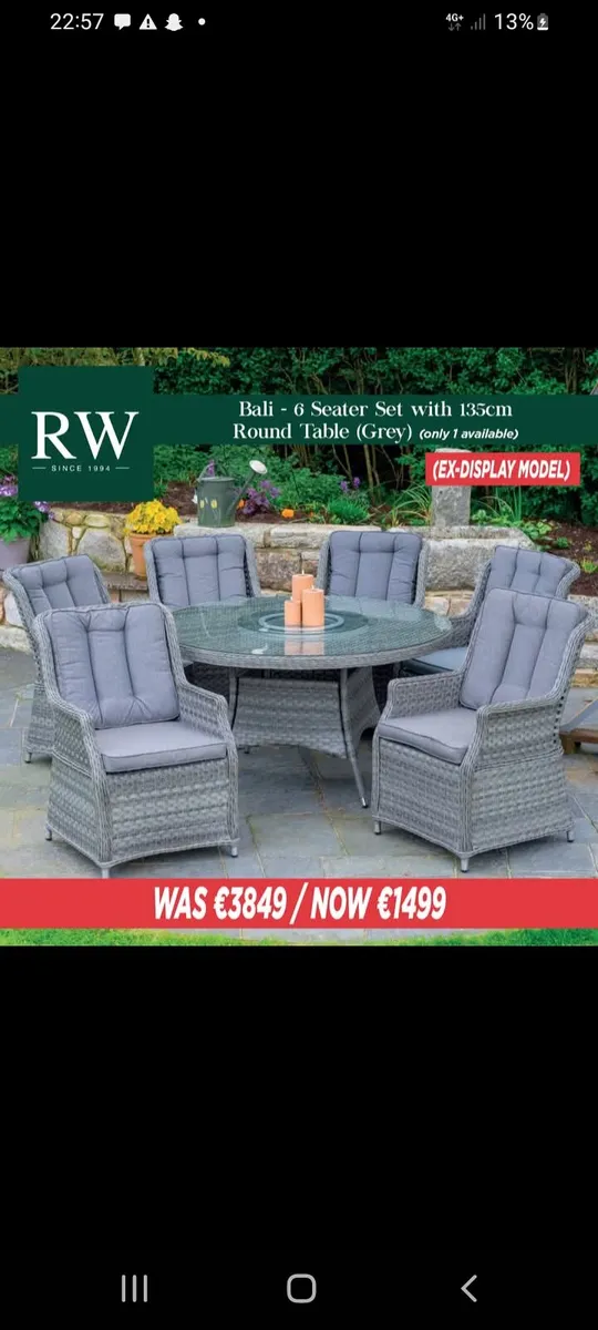 Rathwood table and chairs set - Image 1