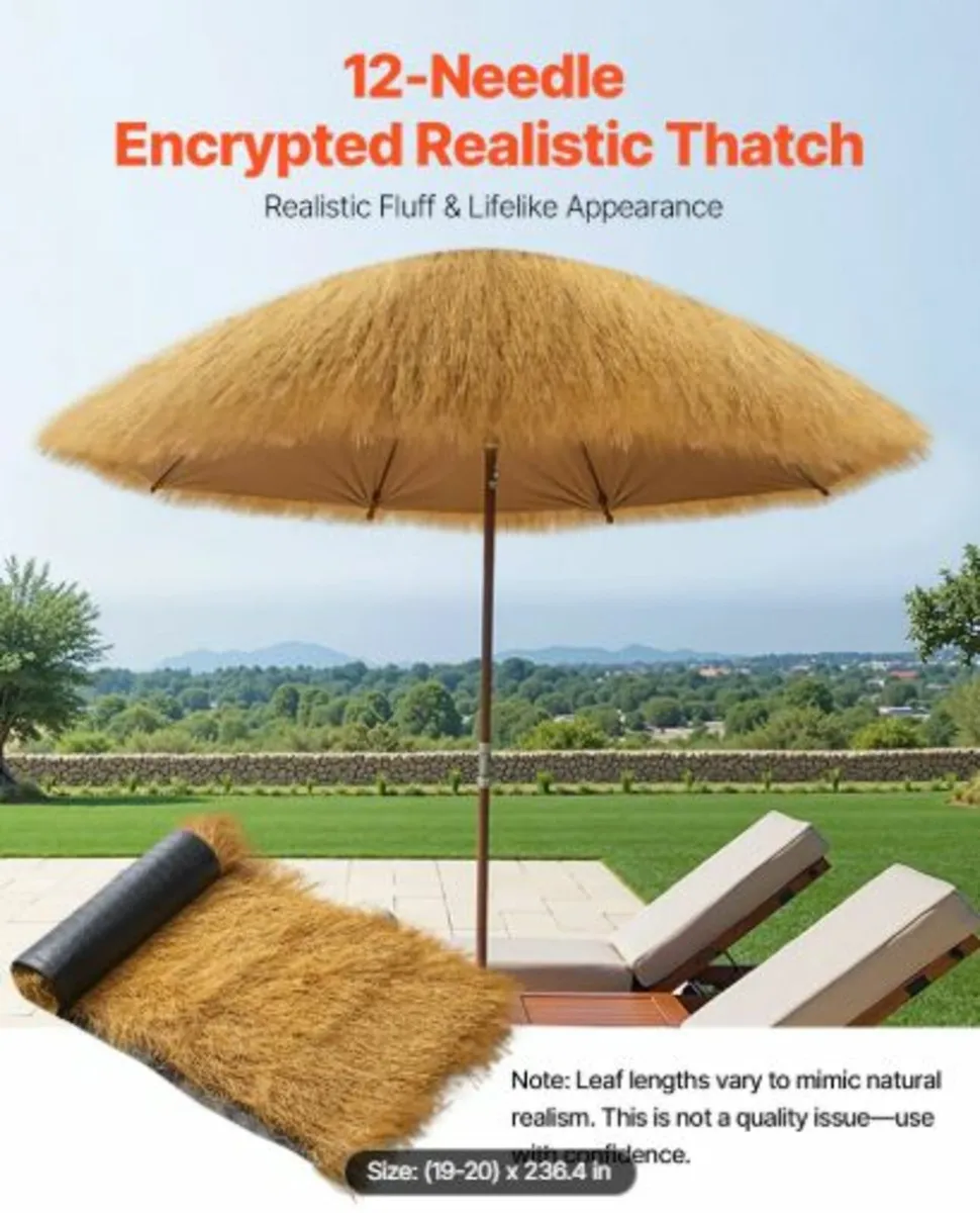 Artificial Thatch Grass Roof, 0.5 x 6 m Tiki Bar - Image 2