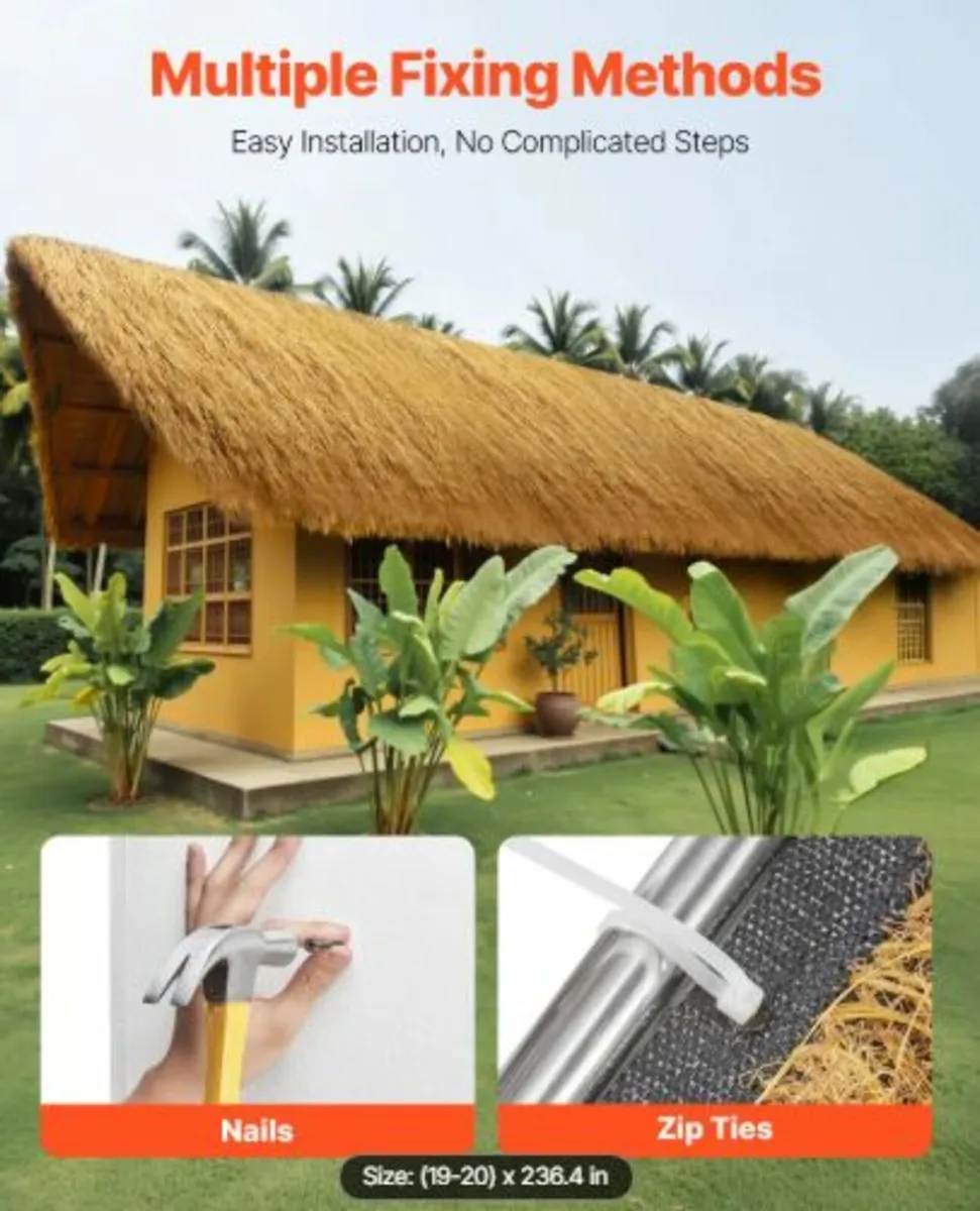 Artificial Thatch Grass Roof, 0.5 x 6 m Tiki Bar - Image 4
