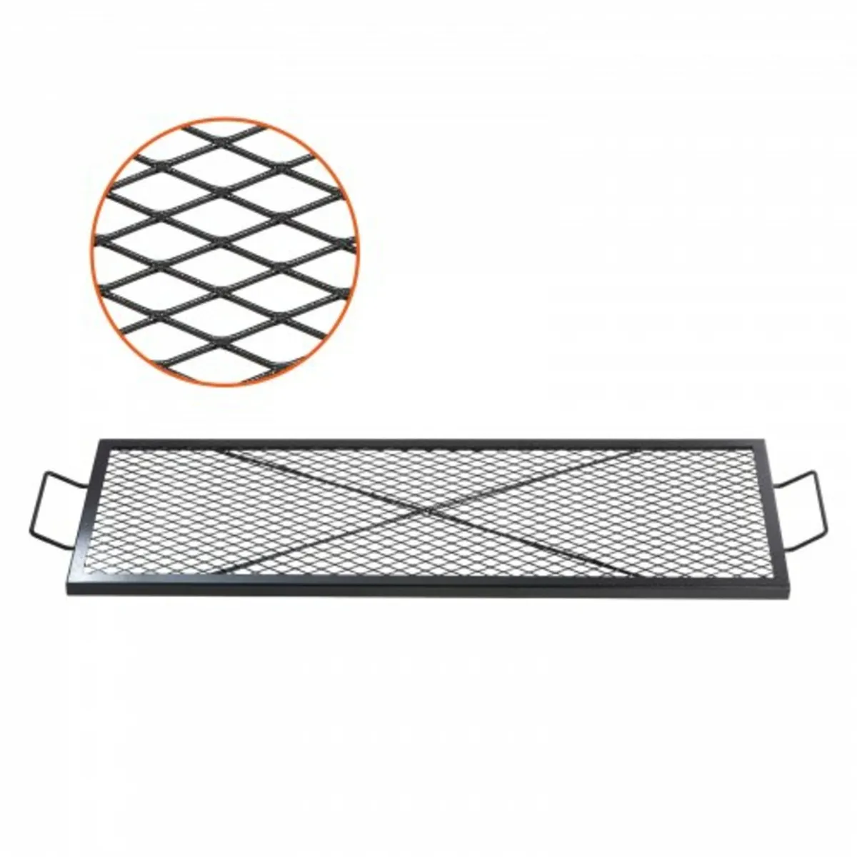 X-Marks Fire Pit Grill Grate, Rectangle Cooking Gr - Image 1