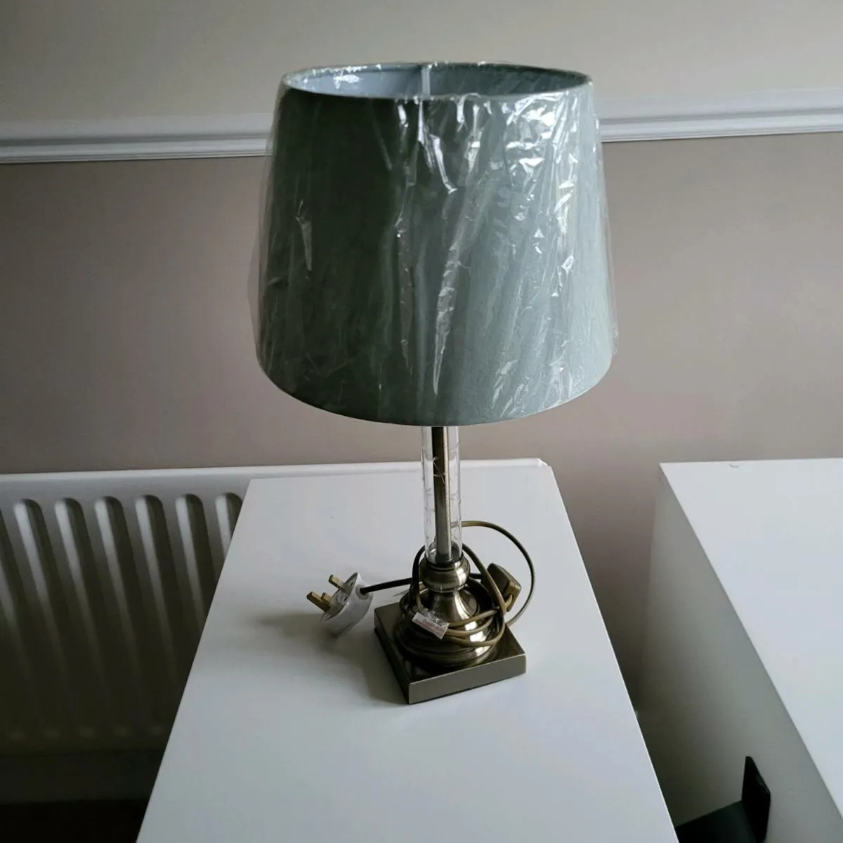 Beautiful Small Lamp with Teal Shade