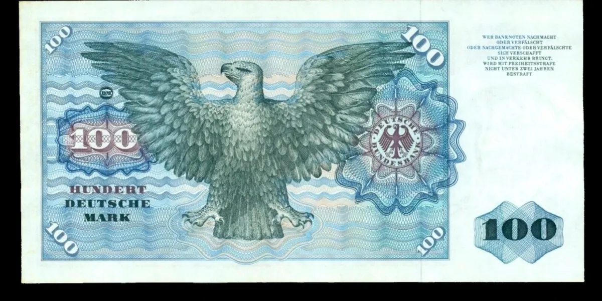 GERMANY: 1977 100 Mark Banknote Paper Money - Image 2