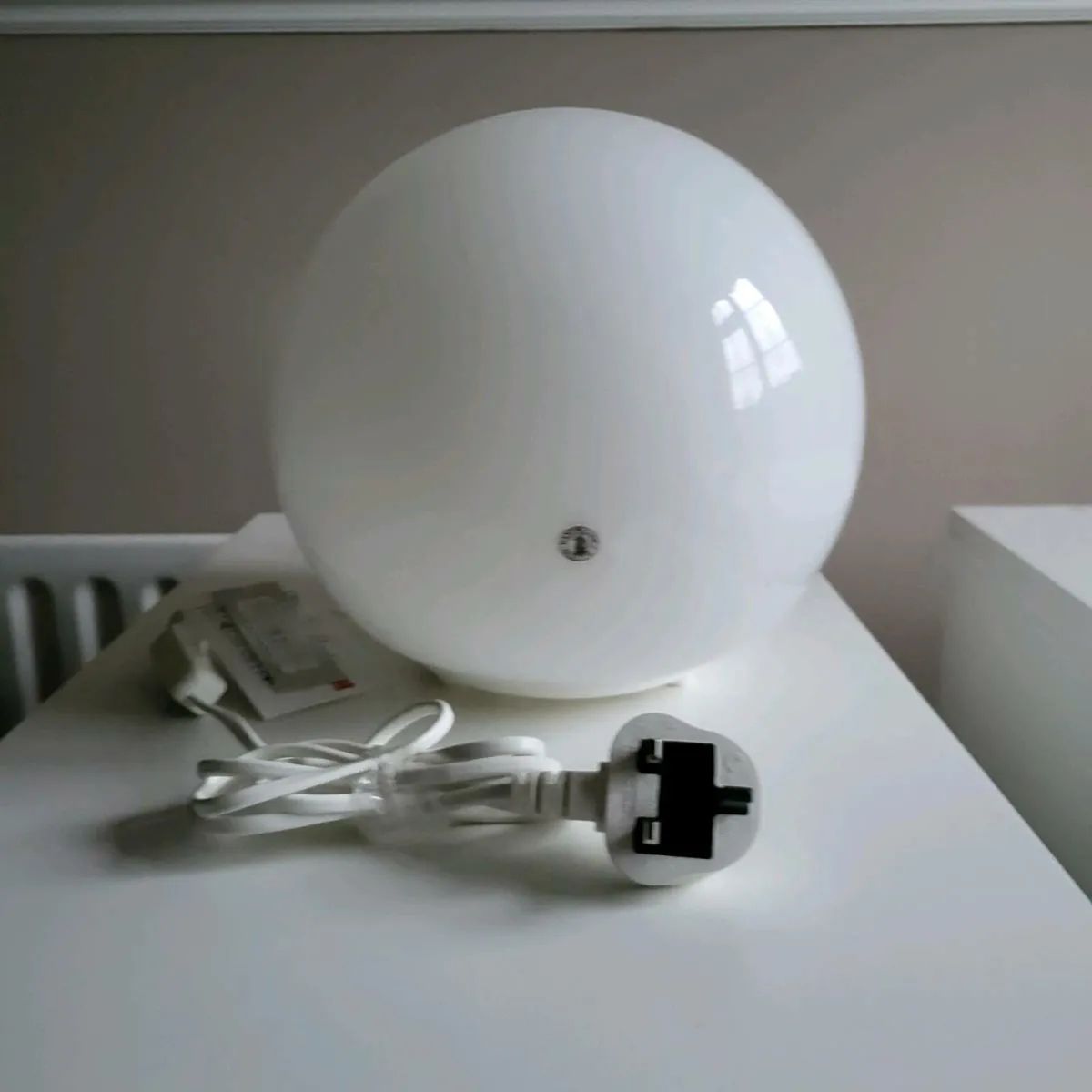 White ikea Ball Lamp