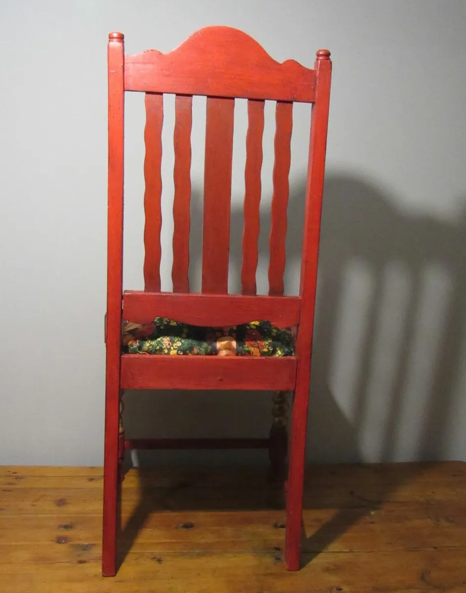 Antique Hand-Painted Wooden Chair - Image 4