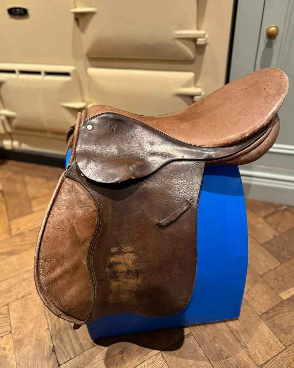 16 Inch Leather Saddle - Suitable for 12-13hh pony - Image 1