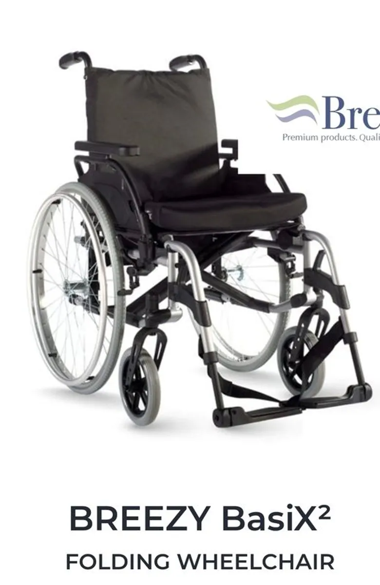 BREEZY Basix2 folding wheelchair - Image 1