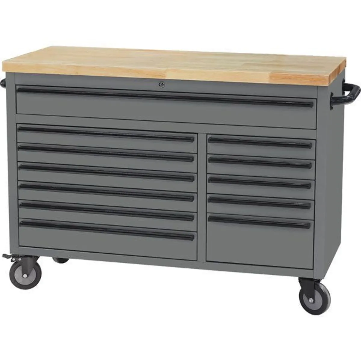 12 Drawer Mobile Workbench With Wooden Worktop - Image 1