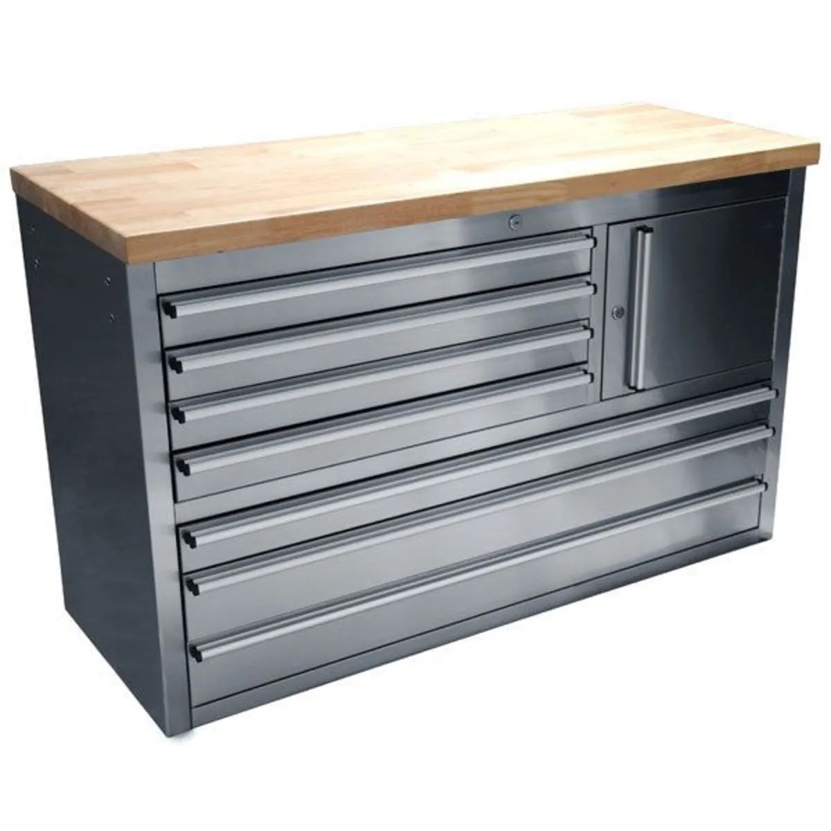 12 Drawer Mobile Workbench With Wooden Worktop - Image 3