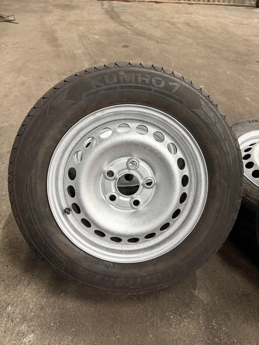 VW Transporter Steel Rims & Tyres 205/65 R16C - Image 1