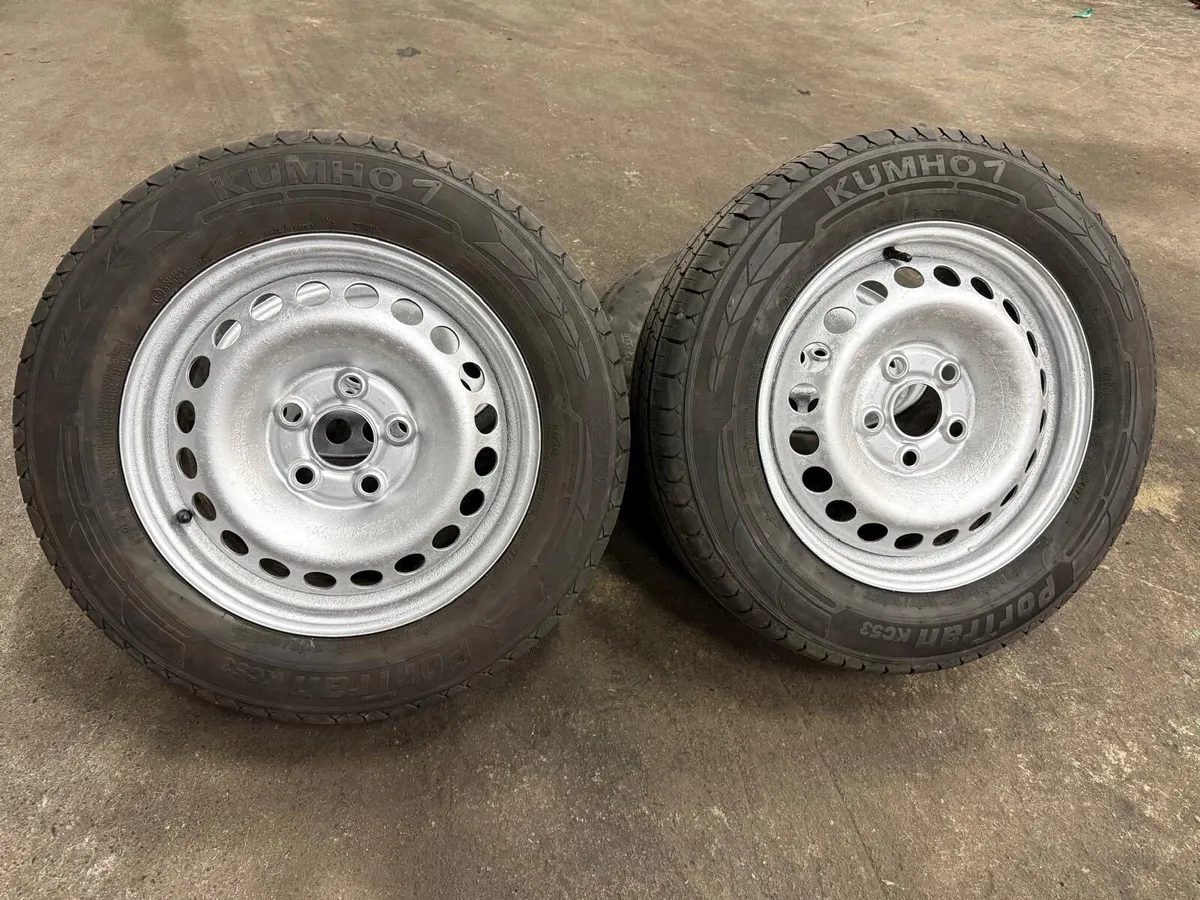 VW Transporter Steel Rims & Tyres 205/65 R16C - Image 2