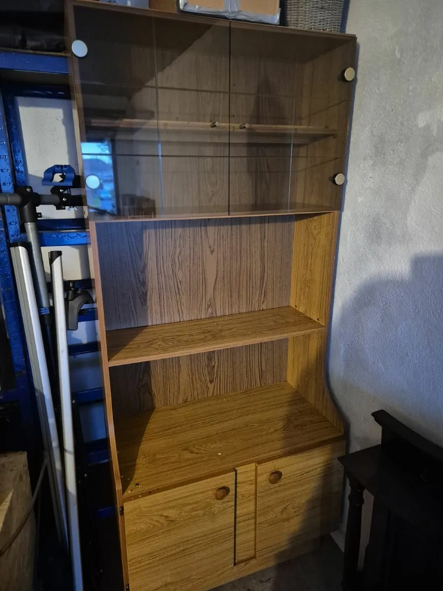 Tall Display Cabinet / Storage Unit – Glass Doors