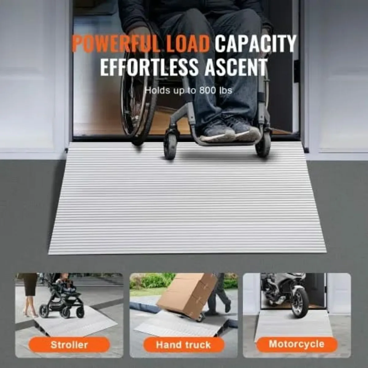 Door Threshold Ramp, 4" Rise, 800 lbs Load Capacit - Image 4