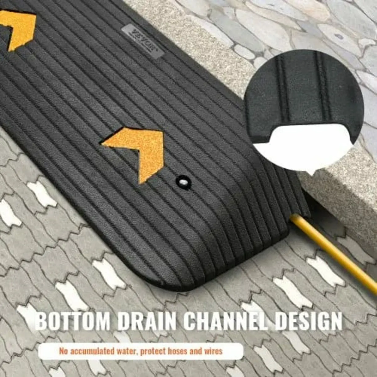 Upgraded Rubber Threshold Ramp, 3" Rise Door Ramp - Image 4