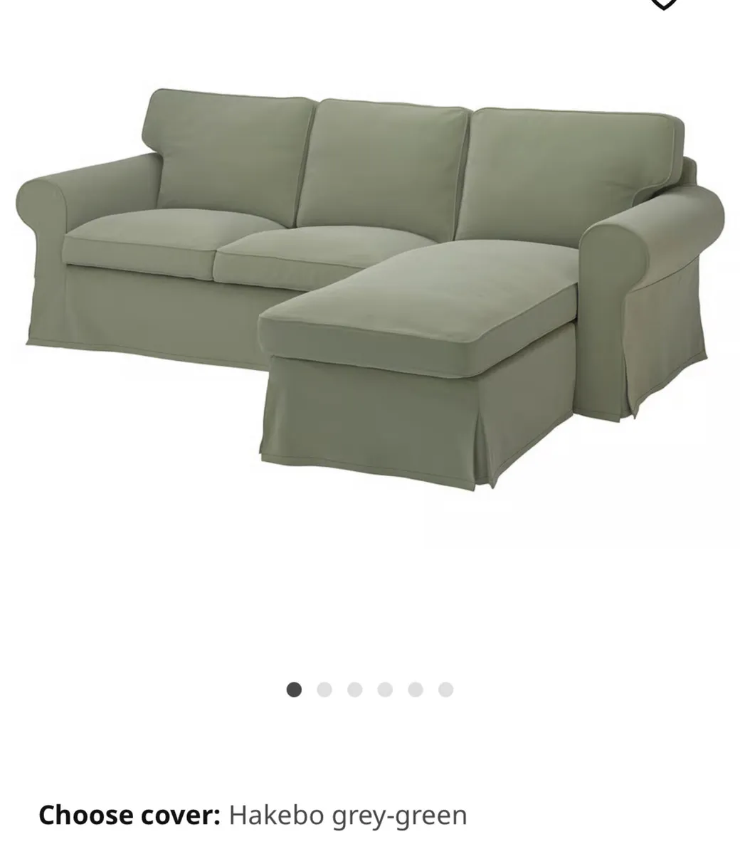 EKTORP IKEA 3-seat sofa, Hakebo grey-green - Image 3