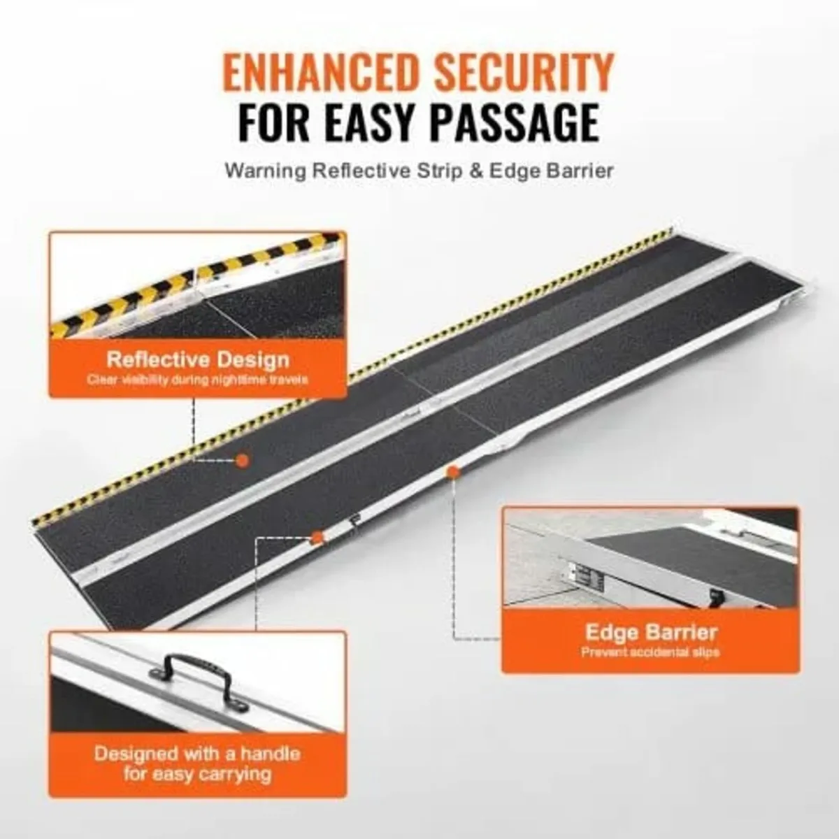 Wheelchair Ramp, 304.8 cm 363 kg Capacity, Non-Sli - Image 2