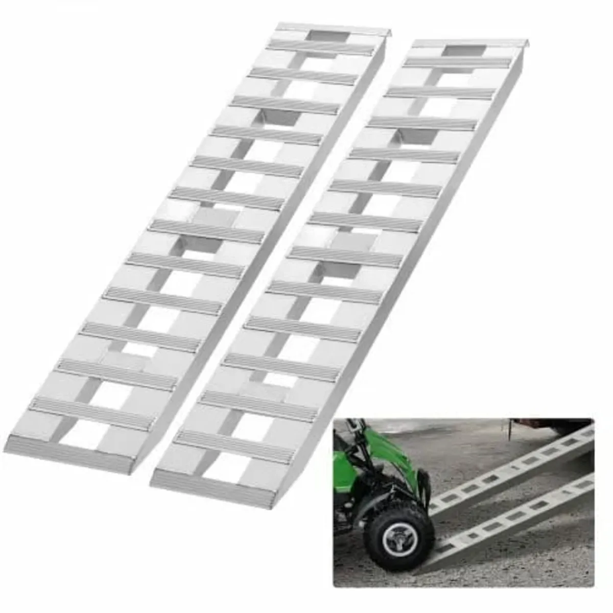 182.9x38.1 cm Aluminum Ramps 2721.6 kg Capacity Lo - Image 1