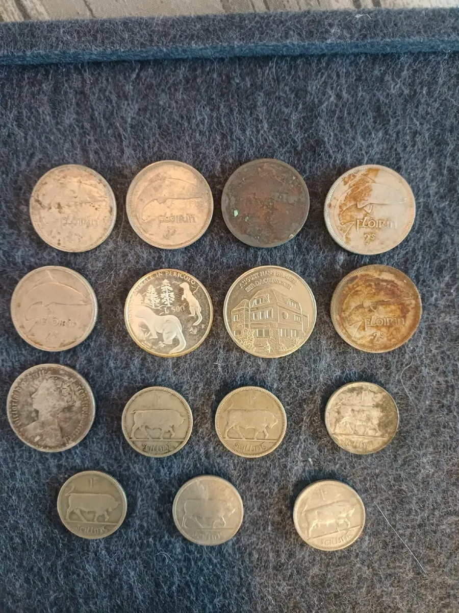 Irish Coins (Old Silver Coins) / Scrap Silver - Image 1