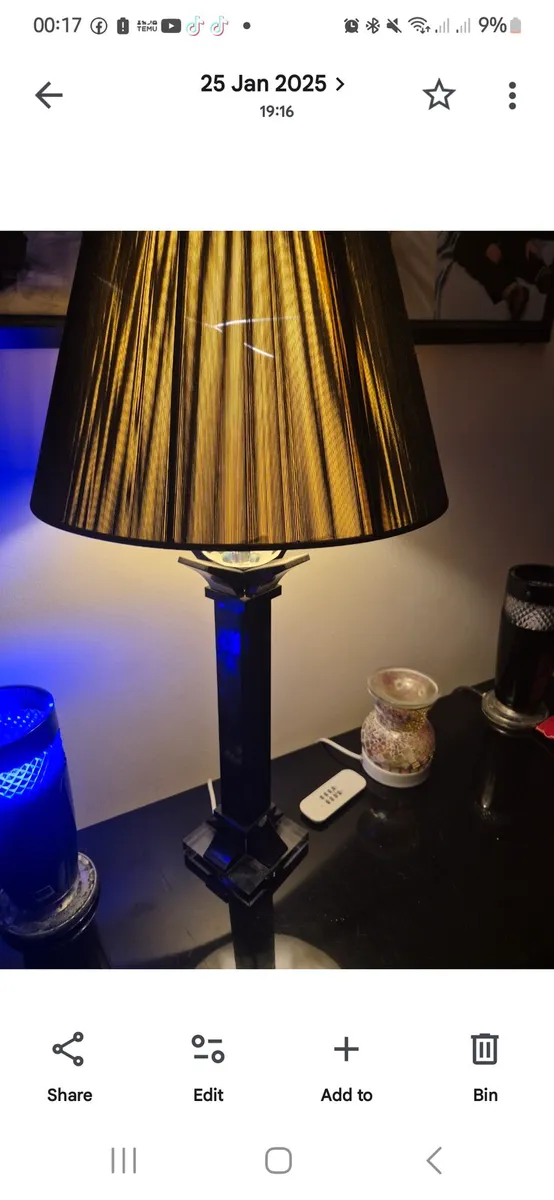 Galway crystal lamp black - Image 2