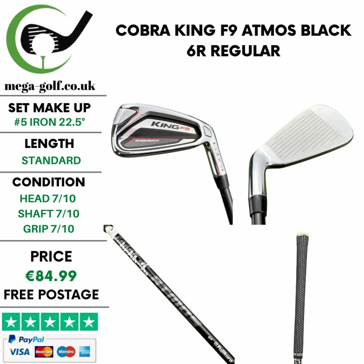 Cobra King F9 #5 Iron 22.5° / Regular - Image 1