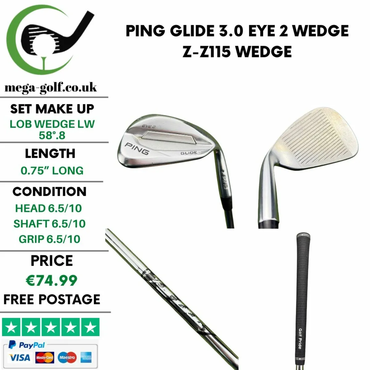Ping Glide 3.0 Eye 2 Wedge Lw 58°.8 / Z-Z115 Wedge - Image 1