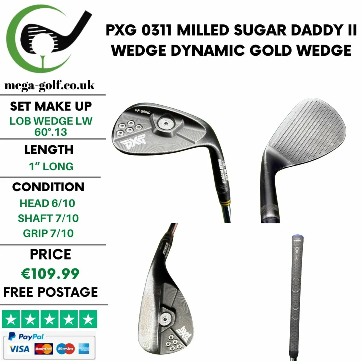 PXG 0311 Milled Sugar Daddy II Wedge Lw 60°.13 - Image 1